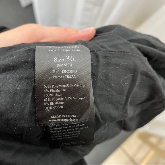 Eleven Paris black mini circle skirt - Picture 6 of 8